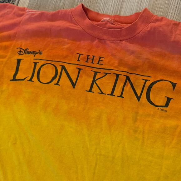 Vintage Disney The Lion King Sunset Tie-Dye T-Shirt – Single Stitch - Size Small - Picture 3 of 7